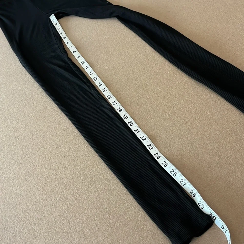 NAKED WARDROBE MICRO RIBBED LOUNGE LEGGING BLACK- Size XS